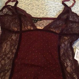 Burgundy bodysuit